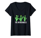 Womens Cactus The Untouchables Cool Succulents Cactus V-Neck T-Shirt