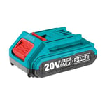Total Tools - P20S Batterie Lithium : 20V et 2 Ah : avec indicateur de Niveau de Charge : Recharge Compatible avec Tous Les Outils à Batterie TOTAL TOOLS de la Gamme P20S