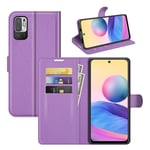 Xiaomi Redmi Note 10 5G PU Wallet Case Purple