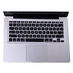 Se7enline Compatible with Macbook Keyboard Cover Skin for Old Macbook Pro, MacBook Pro Retina 13" 15" 17" and Old MacBook Air 13 inch Models: A1369, A1466, A1502, A1425, A1398 (US Layout), Black