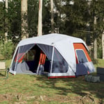 vidaXL Campingtält med LEDs grå och orange 443x437x229 cm 94303