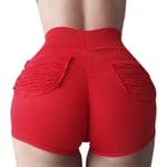 Sexy Slim Design Casual Shorts Red S