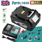 18V 3.0Ah Battery + Charger For Makita BL1860 LXT Li-ion BL1830 BL1850 REPLACE