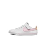 NIKE Boy's Nike Court Legacy Sneaker, White Pink Foam Sesame Honeydew, 6 UK