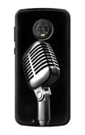 Retro Microphone Jazz Music Case Cover For Motorola Moto G6