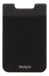 Deltaco Adhesive credit card holder, 3M adhesive, black