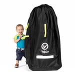 V VOLKGO Gate Check Double Stroller Bag for Airplane Travel | Pram Bag for Airplane Extra Large & Ultra Durable Cover | Padded Adjustable Backpack Shoulder Straps | Easy Carrying