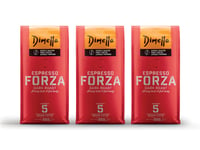 Dimello Espresso Forza Ground Coffee - Arabica and Robusta, Dark Roast, Strong taste & Full Body - Flavoured Ground Coffee (3 x 250g)