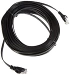 PremiumCord Câble réseau plat Ethernet LAN & patch Cat6 UTP rapide flexible & robuste Câble RJ45 1 Gbit/S, AWG30/7, câble en cuivre 100% Cu, noir, 15 m