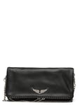 Rock Grained Leather + Studs Designers Crossbody Bags Black Zadig & Voltaire