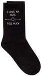 60 Second Makeover Limited Mens I Love My Wife This Much Black Calf Socks Valentines Day Husband Birthday