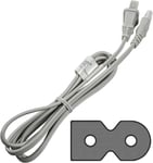 HQRP White AC Power Cord for Sharp AQUOS LC-19SB28UT, LC-32D7U LC-32E67 LC-32G4