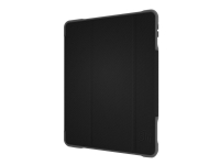 STM dux Plus Duo - Lommebok for nettbrett - robust - polykarbonat, termoplast-polyuretan (TPU) - svart - akademisk - for Apple 10.2-inch iPad (7. generasjon, 8. generasjon, 9. generasjon)