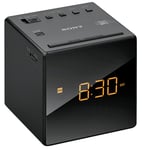 Sony ICF-C1B Cube FM/AM Clock Radio with LED Alarm - Black