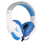 (Blue And White) 02 015 PC Game Headsets Computer Headset Noise Reduction For
