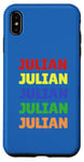 Coque pour iPhone XS Max Pile de noms colorés Julian | Pride in your name