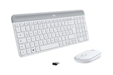 Logitech Slim Wireless Combo MK470 - sats med tangentbord och mus - QWERTZ - tysk - offwhite Inmatningsenhet