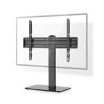 Nedis Fast TV Stand | 37 - 70 " | Maximum skjerm vekt: 40 kg | Justerbare forhåndsfikserte høyder | Herdet Glass / Stål | Sort