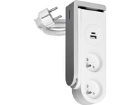Orno Nätkabel För Stationär Dator Med Usb-Laddare Och Fjäderklämma
