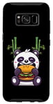 Coque pour Galaxy S8 Panda amusant pour les amateurs de hamburger pour hommes, femmes, enfants Cheeseburger