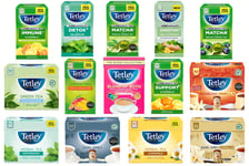 TETLEY Tea Bags - Earl Grey, Super HERBALS, Herbal, Green Tea Mixed Variety Packs (Any 3 Boxes)