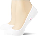 Tommy Hilfiger Women's Footie Invisble 2P Ankle Socks, White, Size 35