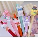 3st Sanrio Cartoon Gel Pen Push Typ Yugui Dog Girl Heart Black Pen (Yugui Dog (0,5 mm)),