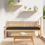 Pallkuddar för bänk 2 st Svart 200x40x8 cm Oxford tyg