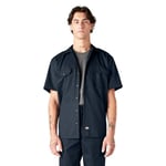 Dickies Men's Short Sleeve Work Big and Tall Button Down Shirt, Dark Navy, 5XL Plus UK