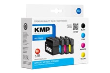 KMP MULTIPACK H174V - 4 pakker - Størrelse XXL - sort, gul, cyan, magenta - kompatibel - blækpatron (alternativ til: HP 932XL, HP 933XL)