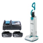 Makita DVC560 36V Brushless Upright Vacuum Cleaner + 2 x 6Ah Batteries & Charger