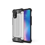 TANYO Case Compatible with Xiaomi Mi 10 Lite 5G, Heavy-Duty Hybrid Anti-Drop Phone Case, Removable 2-in-1 Shockproof Sturdy and Durable Fashion Ultra-Thin Protective Cover. Silver