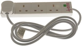 STATUS Multi Plug Extension | 4 Socket Extension Cable | 2m Extension Lead | 13A Surge Protected | 4WSSP2MCP10