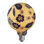 Dimbar LED glob Ø125 Flower Blue 30lm E27 1,6W