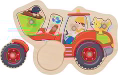 Goki - Lyft-ut pussel, hjullastare (57345)