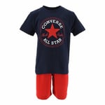 Träningskläder, Barn Converse Blå Röd Multicolour 2 Delar - 6-7 år