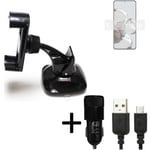For Xiaomi 12T car holder + CHARGER windshiled bracket 