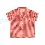 Flöss Molly Skjorta Berry Gingham | Röd | 80 cm