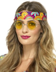 Runda Hippieglasögon med Gult Glas