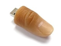 USB flash memory stick (human thumb), 8 GB flash drive