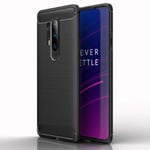TECHGEAR Carbon Fibre Case fits OnePlus 8 Pro [Stealth Case] Flexible, Shockproof, Ultra Slim, Soft TPU Protective Shell Cover with Carbon Fibre Detailing Designed for OnePlus 8 Pro