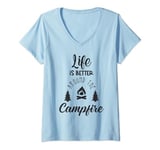 Womens Nature Lover's Camping Tee: Escape the Ordinary V-Neck T-Shirt