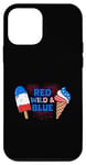 Coque pour iPhone 12 mini Rouge sauvage et bleu