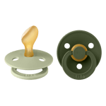 BIBS - Pacifier Colour 2 PACK Latex - Sage/Hunter Green - Size 2