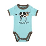 LazyOne Lazyone Spädbarn Moody Cow Creeper 12 Months Blå