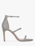 Kurt Geiger London Park Lane Metallic Stiletto Heel Sandals, Silver