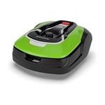 Greenworks Robotic Lawnmower Optimow 10 GRL110 with App (Cordless Lawn Mower Robot Up to 1000 sq m & Up to 35% Gradient 20-60 mm Cut Height Up to 70 Minutes Runtime Quiet with Docking Station)
