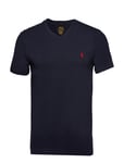 Custom Slim Fit Jersey V-Neck T-Shirt Tops T-shirts Short-sleeved Navy Polo Ralph Lauren
