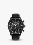 Alpina AL-372B4FBS6 Unisex Startimer Pilot Chronograph Date Fabric Strap Watch, Black