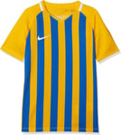 Nike Kids T-Shirt Striped Division III Jersey SS Jersey, Yellow / Blue, XL
